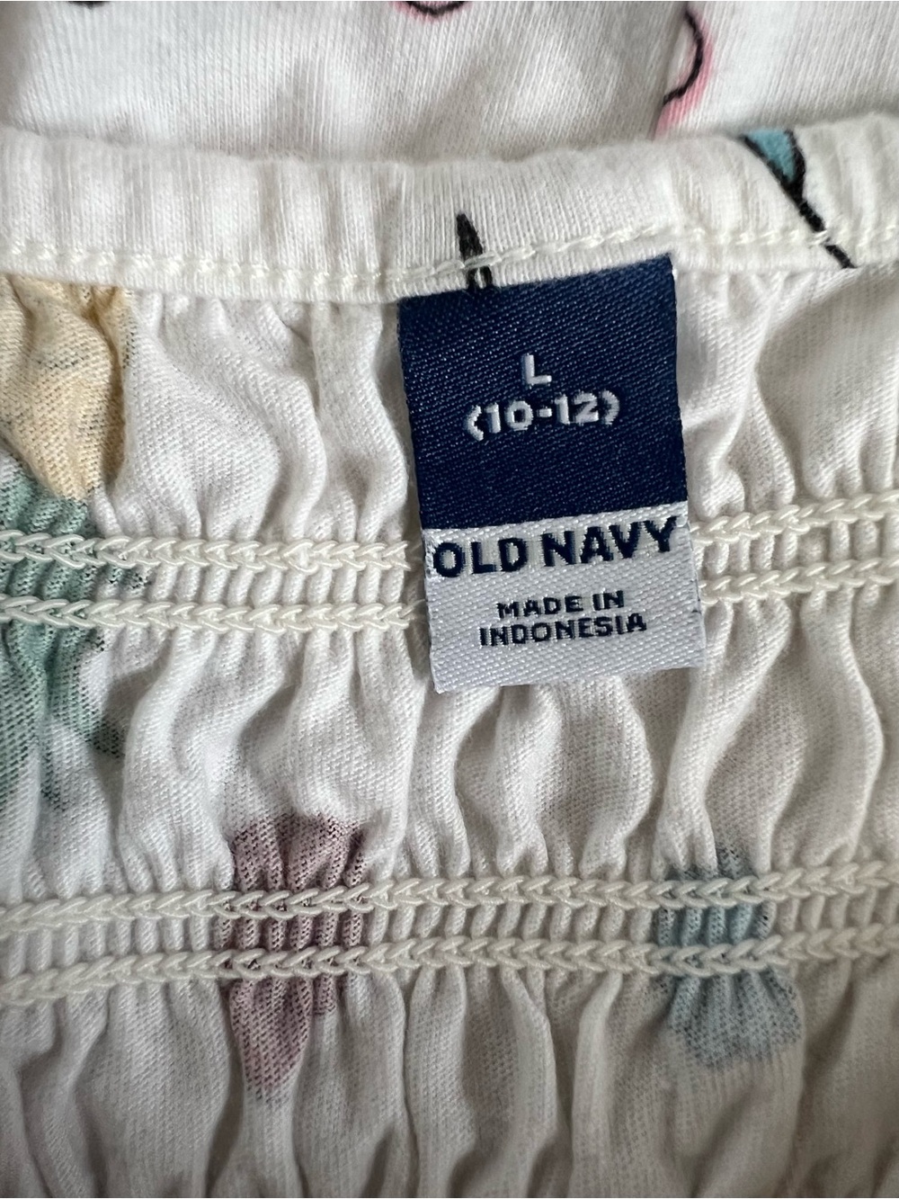 Old Navy White Tropical Print Girls' Romper with Multi-Color Icons - Picture 2 of 4